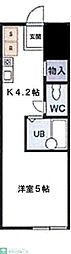 エクセルコート中野 1Kの間取図画像
