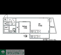 GRANPASEO 阿佐ヶ谷II 1LDKの間取図画像