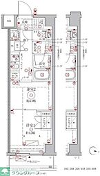 クレイシアIDZ幡ヶ谷 1DKの間取図画像