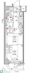 クレイシアIDZ幡ヶ谷 1DKの間取図画像