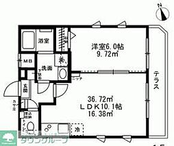 モン・シャトー新高円寺新館 1LDKの間取図画像
