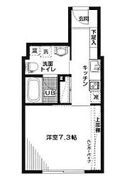 ランドレジデンス小石川 1Kの間取図画像