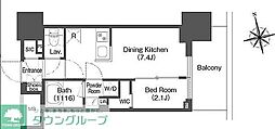 バウスステージ中野 1DKの間取図画像