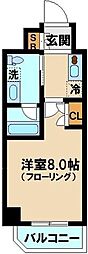 LIVCITY西早稲田 1Kの間取図画像