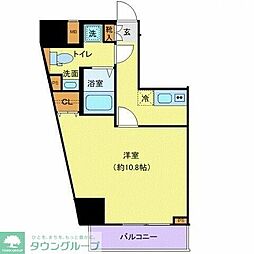 ジェノヴィア渋谷笹塚スカイガーデン 1Kの間取図画像