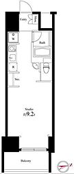 スクエアガーデン池袋 ワンルームの間取図画像