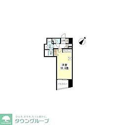 TKフラッツ渋谷 ワンルームの間取図画像