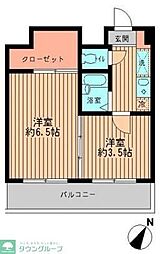 ルミエール巣鴨 1DKの間取図画像