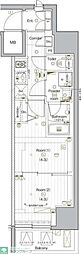PREMIUMCUBEG後楽園 2Kの間取図画像