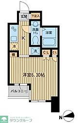 KDXレジデンス東新宿 1Kの間取図画像
