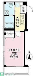 ウィスタリア阿佐谷 1Kの間取図画像