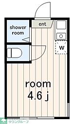 グレースシャイニー ワンルームの間取図画像