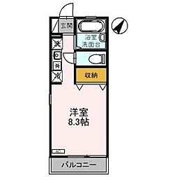 アーバン・アレイ ワンルームの間取図画像