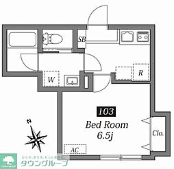 TWEED東中野 1Kの間取図画像