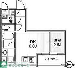 GranDuoオギクボ 1DKの間取図画像