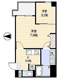 ムジーク北参道 8階1DKの間取り