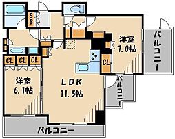 間取図画像 2LDK