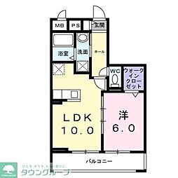 フォーリーフ　クローバー 3階1LDKの間取り