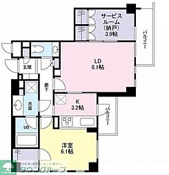 ドゥーエ千石 2階1SLDKの間取り