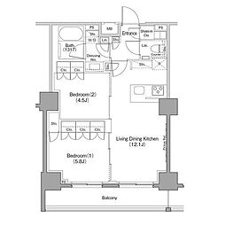間取図画像 2LDK