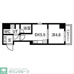 TRADIS大塚 1DKの間取図画像
