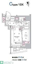 SYFORME ITABASHI III 1DKの間取図画像