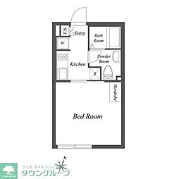 ルクレ千石 ワンルームの間取図画像