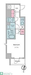 Due日暮里 1Kの間取図画像