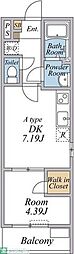 (仮称)リブリ・尾久 1DKの間取図画像