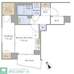 ブリリアイスト文京茗荷谷 1DKの間取図画像