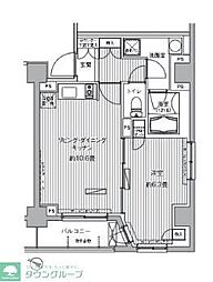 ヒューリックレジデンス茗荷谷 1LDKの間取図画像