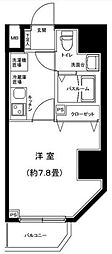 アイルプレミアム千駄木 1Kの間取図画像