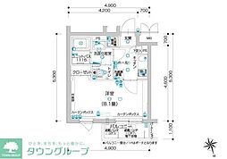 グランティアラ駒込 1Kの間取図画像