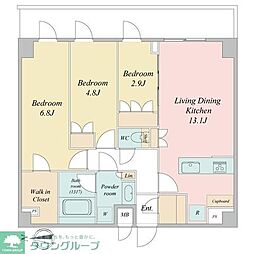 LIME RESIDENCE KAWAGUCHI EAST 3LDKの間取図画像