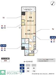 Alivis東十条 1LDKの間取図画像