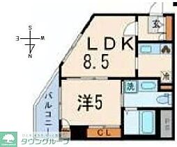 ミオカステーロ文京千駄木 1LDKの間取図画像