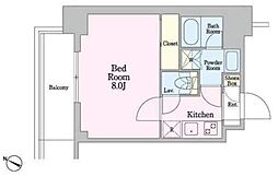 RBM巣鴨レジデンス壱番館 1Kの間取図画像