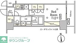 テラス御徒町 1Kの間取図画像