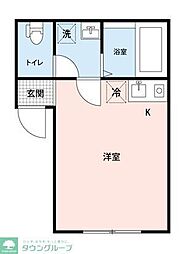 Briller8 ワンルームの間取図画像