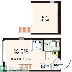 ステージ池袋本町 ワンルームの間取図画像