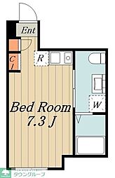 クレア荒川区役所前 1Kの間取図画像