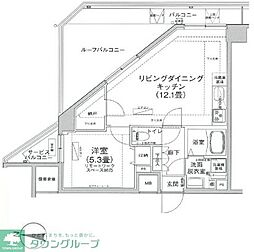 アイルプレミアム押上ノルド 1DKの間取図画像