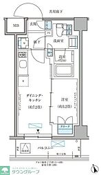 パークアクシス文京本郷 1DKの間取図画像