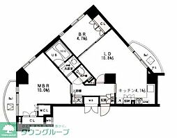 PRIMEURBANSENJU 2LDKの間取図画像