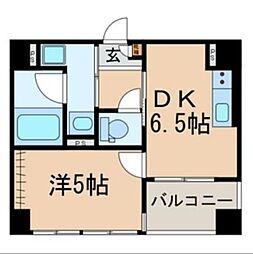 アピジ小梅向島 1DKの間取図画像