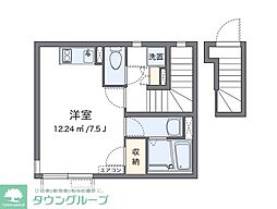 ローズガーデン北千住 ワンルームの間取図画像
