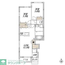(仮称)足立区一ツ家1丁目メゾン 2LDKの間取図画像