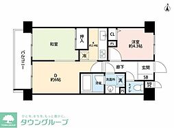 レクセル水元公園 2DKの間取図画像