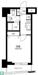 レーヴ東京イーストフェルクルール ワンルームの間取図画像