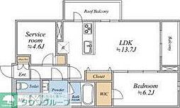SPコート興野 1SLDKの間取図画像